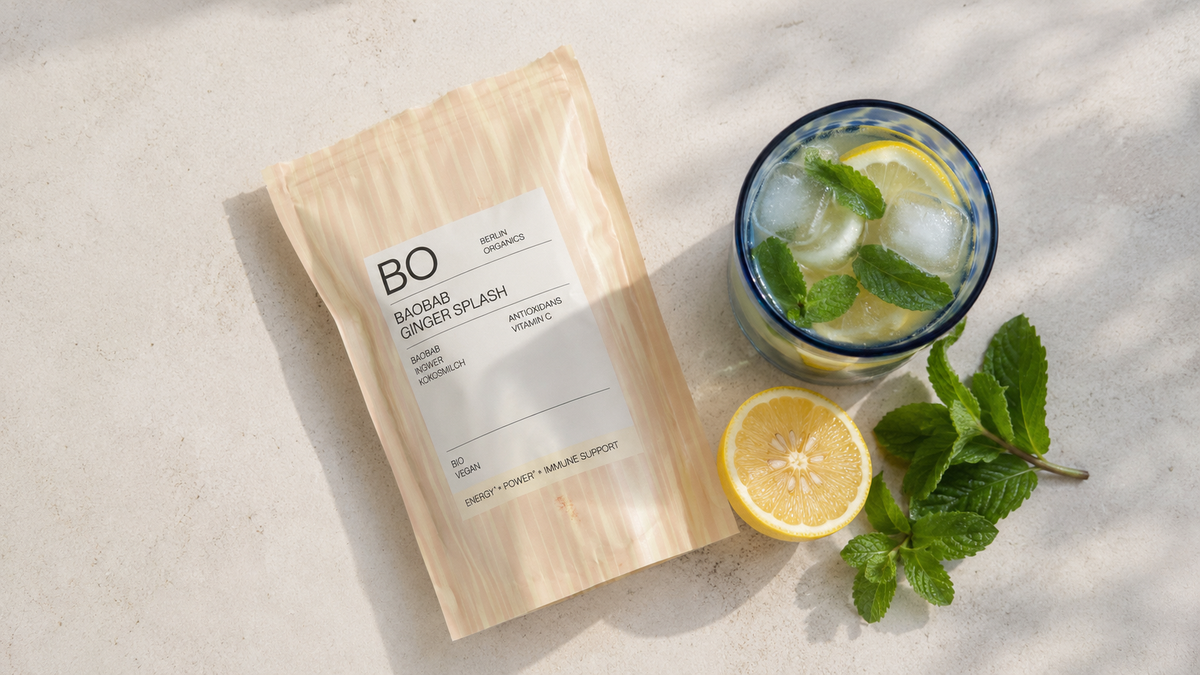 Baobab Ginger Lemonade mit Gurke, Minze & Zitrone