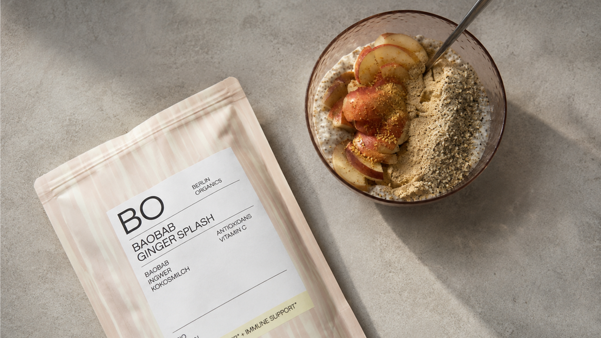 Baobab Chia-Creme mit Pfirsich