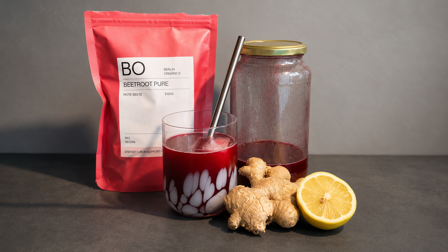 Beetroot Energy Ginger Drink mit Beetroot Pure & Ingwer